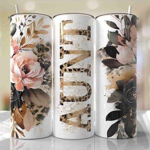 Aunt Mother's‎ Day Cheetah Animal Print 20oz Tumbler with Straw
